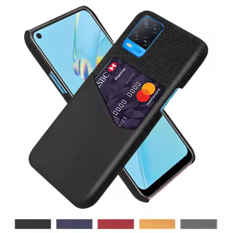 Card Slot Cover Business Funda For OPPO A54 A74 A72 A93 A55 5G A94 A92s A91 A53 A52 A79 A8 A15 A11 A