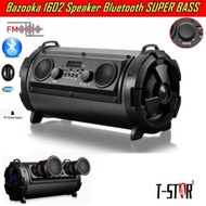 BOOM BASS Outdoor Portable Bluetooth Speaker Subwoofer With Mic - Hbpc1602 - Black