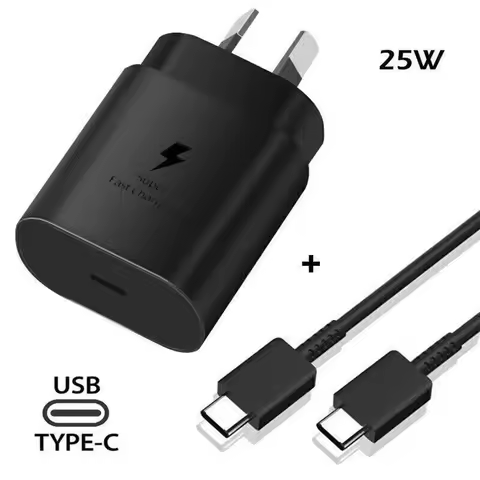 Samsung PD 25W Charger AU Super Fast Charging Wall Adapter For Galaxy A55 A35 A15 A54 A34 A53 A33 A7