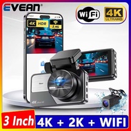 4K+2K Dash Cam 2160P*1440P Car DVR 140FOV Camera Dashcam Recorder 24H Parking Monitor Built-in WiFi 