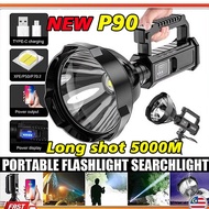 1800000LM XHP90 LED Flashlight Waterproof | Lampu Suluh XHP90 1800000LM USB Dicas Semula Spotlight W
