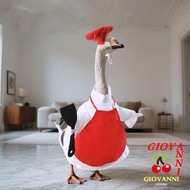 GIOVANNI Porch Geese Clothes, Washable Cartoon Chef Geese Outfit, Art Dress Adjustable Secure Outdoo