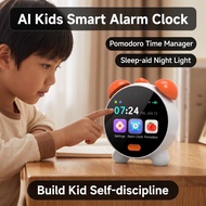 Touch Screen AI Kids Alarm Clock Pomodoro Timer Sleep Night Light Early Learning For Children Studen