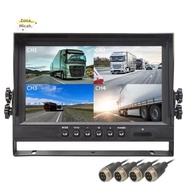 9" LCD Car Monitor 4 Channels 4CH Quad Split Screen Display for Car Truck Reversing Camera