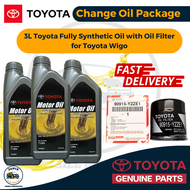 Toyota Fully Synthetic Engine Oil 5W-30 [3 Liters + Oil Filter] Oil Change for Wigo