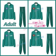 2pcs Squid Game 2 Cosplay Costume Jacket+Pants Set 456/120/230 Sportswear Zipper Coat Halloween Clot