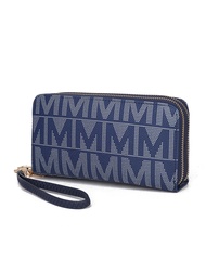 Wristlet Wallet for Women, Small Vegan Leather Credit Card Holder with Zipper Coin Pocket Wallet Pur