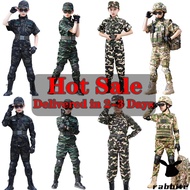 4PCs kanak-kanak askar tentera kostum set Boys & Girls untuk hari kanak-kanak cosplay peranan main b