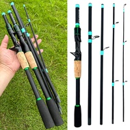 GHOTDA Carbon Fishing Rod Spinning Casting 1.8m/2.1m Portable Travel Rod Lure Fishing Rods Surfcasti