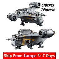60017 The Razor Crest Assembly Building Block Model Set Compatible 75331 6187Pcs Creativity Spaceshi