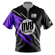 DV8 DS Bowling Jersey - Design 2026-DV8 3D Zip Collar Bowling Shirt DIY Name