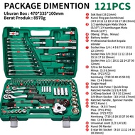 ISKU Kunci 1Set Lengkap 82pcs Kunci Sok Set Lengkap 1/2 1/4 Kunci Bengkel Motor Komplit Perkakas