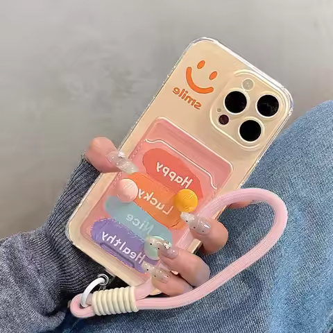 3D Candy Beans Card Bag Chain Case For VIVO V40 Lite V30 PRO V50 Y04 Y03 Y28S Y29S Y02S Y15S Y18 Y17