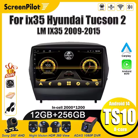 Car Android For ix35 Hyundai Tucson 2 LM IX35 2009-2015 8 Core Stereo WIFI Bluetooth 4G GPS Navigati
