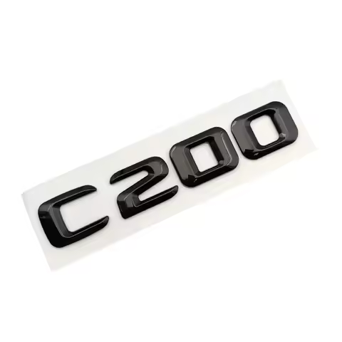 3d ABS Black Car Letters Trunk Badge Logo Sticker For Mercedes Benz C200 C300 C400 W205 W204 4MATIC 