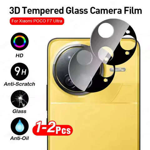 1-2Pcs 3D Curved Camera Protector For POCO F7 Ultra Camera Glass Xiaomi POCOF7 Pro F7Ultra F7Pro Lit