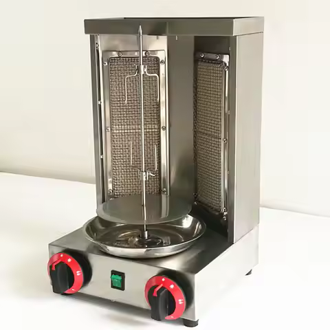 2025 Version Gas Grill Skewers Commercial Barbecue Grill Automatic Meat Rotating Machine