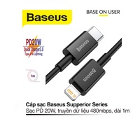 Cáp sạc PD20W Baseus Superior Type-C to Lightning truyền dữ liệu iPhone dài 100CM