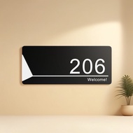 3D Acrylic white Customized Unit Sign door sign house number adhesive tape installation Hdb Unit Uni