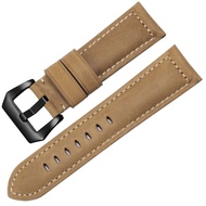 Frosted Leather Watch Strap 22mm 24mm 26mm Leather Strap Fashion Men's Watch Strap Accessories