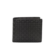 Gucci Men's Black Microguccissima GG Logo Leather Bifold Wallet 260987