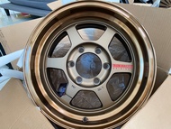 แม็กขอบ 16 Te37 ออฟโรด สีน้ำตาล งานเลเซอแดง 6/139 (4วง)