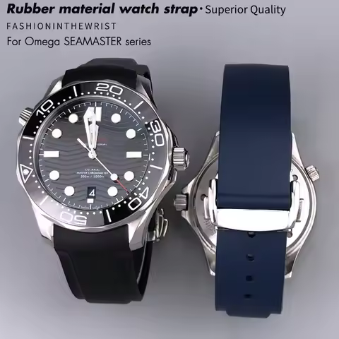 18mm 19mm 20mm 21mm 22mm Rubber Watchband for Omega Seamaster 300 Speedmaster AT150 Seiko CASIO Long