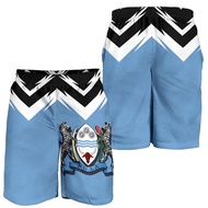 Africa Botswana Map Flag 3D Printed Men Bermudas Hawaiian Boardshorts National Emblem Beach Shorts C