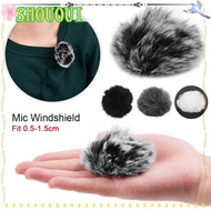 SHOUOUI 1Pcs Microphone Windshield, Universal Elastic Mic Furry Fur,  Comfortable Fit 0.5-1.5cm Wind Muff Microphones Cover For  RODE BOYA Lapel Lavalier Microphones