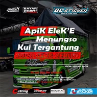Cutting stickers with the words Apik Elek e Menungso, stickers with words, car windows, trucks, cups