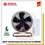 SONA 16" (BLDC Motor) Remote Control Power Desk | Floor Fan SPO6655DCP | SPO 6655DCP (1 Year Warrant