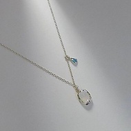 藍海月光石水晶項鍊