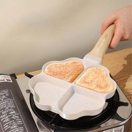 [GENUINE]4 Compartment Egg Frying Pan (Can be used with Induction Cooker) Mini Induction Cooker Non-