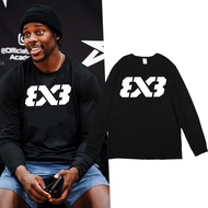 YLIE University T Long-Sleeved Top Men's American Sports Quick-Drying 3V3 Three V 3X3 Basketball Cur