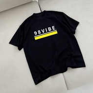Unisex t-shirt for men and women 98 vibe vintage loose form 100% cotton 250gsm with thick collar 98s
