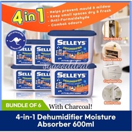 $1.65 per Piece! [Bundle of 6 Pcs] x 600ml Selleys Charcoal Dehumidifier Moisture Absorber