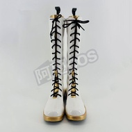 Rumi White Boots Kpop Demon Hunters Dance Outfit Shoes Cosplay Shoes Adult Kids Halloween Carnival S