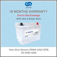 Varta DIN60 (LN2) (EFB) Silver Dynamic Car Battery [UP TO 13 MONTHS WARRANTY] (MADE IN KOREA)[Free I