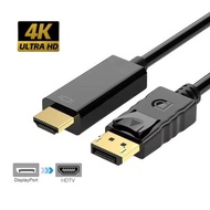 DisplayPort to HDMI Adapter, 4K 30Hz, Male-to-Male Converter for TV/Monitor  Penukar DP ke HDMI 4K 3