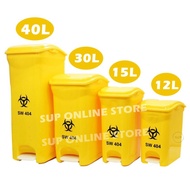 12L / 15L / 30L / 40L Clinical Waste Bin / Biohazard Step On Bin / Tong Klinik /Antimicrobial Pedal 