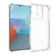 全城熱賣 - 適用於 小米 Redmi 13C 阿爾法防摔防滑加厚TPU手機殼（透明）