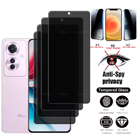 4Pcs For Reno 11F Glass OPPO Reno 11F Tempered Glass Protective Privacy Anti-Spy Protective Screen P