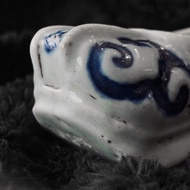 中國 清三代青花瓷巧鞋造型筆洗 │文房四寶 文人雅士