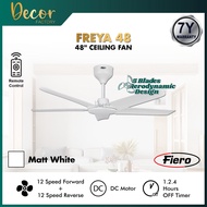 FIERO Fan FIERO FREYA 48 Inch 5 Blades 24 Speed DC Motor With Remote Control Ceiling Fan Kipas Silin