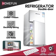 HOMEFUN Mini Refrigerator inverter Refrigerator With Freezer HD Inverter 2-Door Small Refrigerator Save Electricity