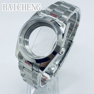 BAICHENG 36mm40mm Silver Stainless Steel Watch Case Waterproof Sapphire Crysta Fit NH34 NH35 NH36 PT5000 ETA 2824 Movement