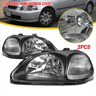 [READY STOCK] Honda Civic S21 SO4 SO3 EK EK4 EK9 1996-1998 Headlight Head Lamp Lampu Depan Black USD