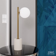 Chic Republic NELLIEโคมไฟตั้งโต๊ะ - สี บรอนซ์/ขาว