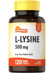 L-Lysine 500mg | 120 Caplets | Free Form Amino Acid | Vegetarian, Non-GMO, and Gluten Free Supplemen