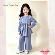 Nayla One Set Children's Suit Girls Long Sleeve Crinkle Airflow est. 4-11 Years